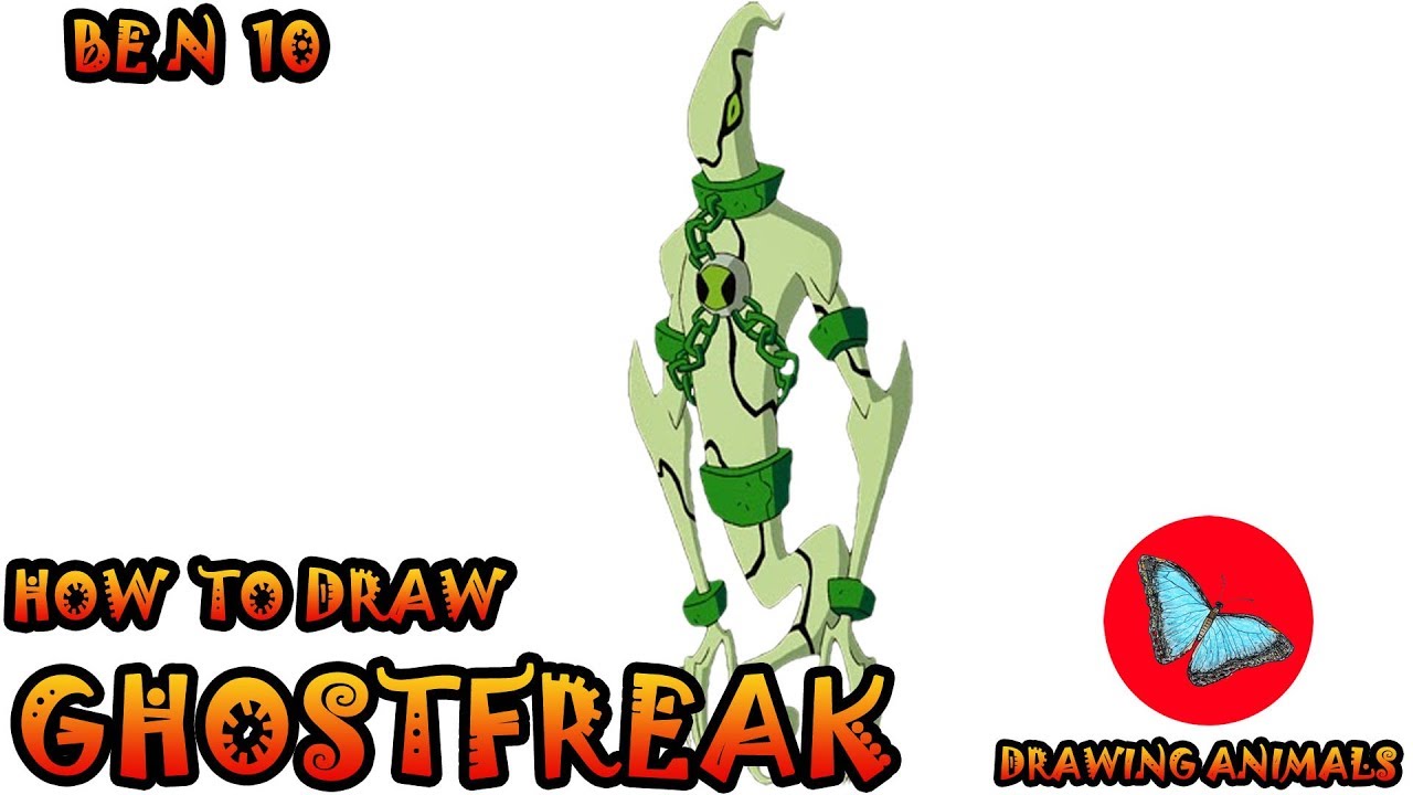 How To Draw Ghostfreak From Ben 10 | Drawing Animals