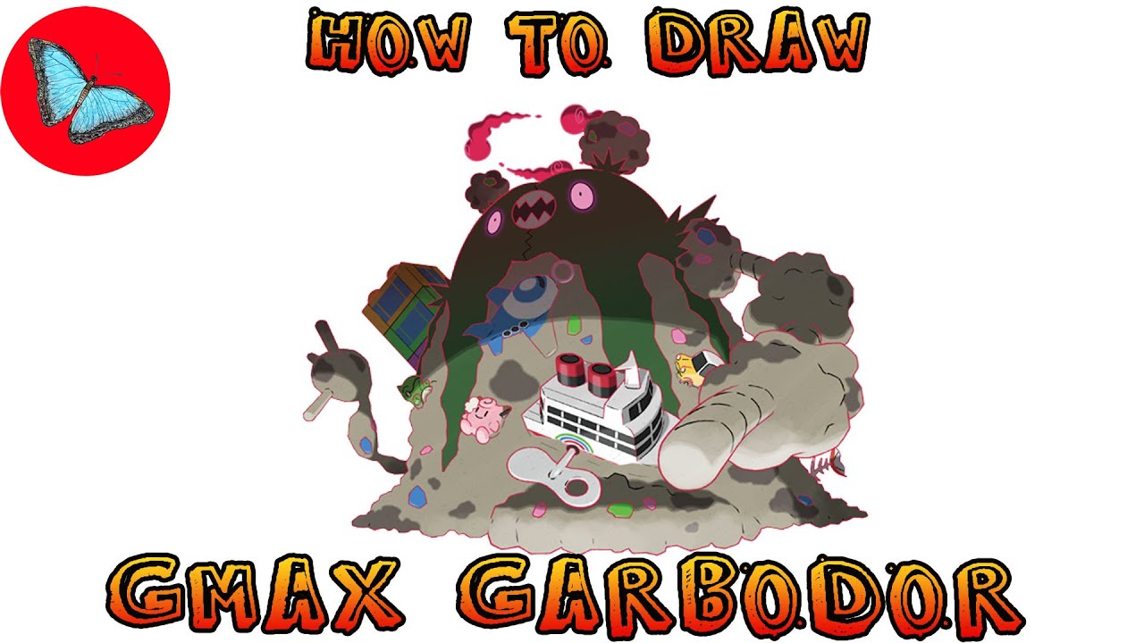 How To Draw Gigantamax Garbodor Pokemon | Drawing Animals