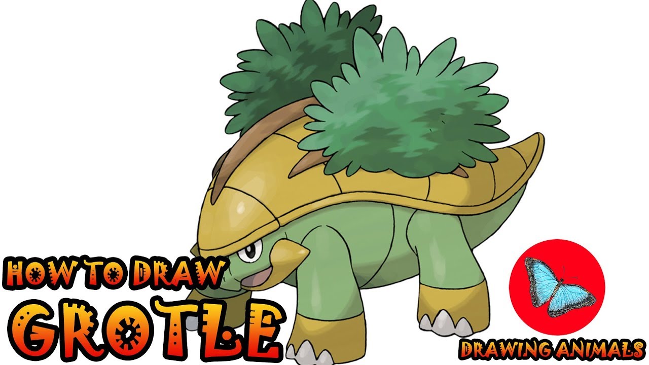 How To Draw Grotle Pokemon | Coloring and Drawing For Kids