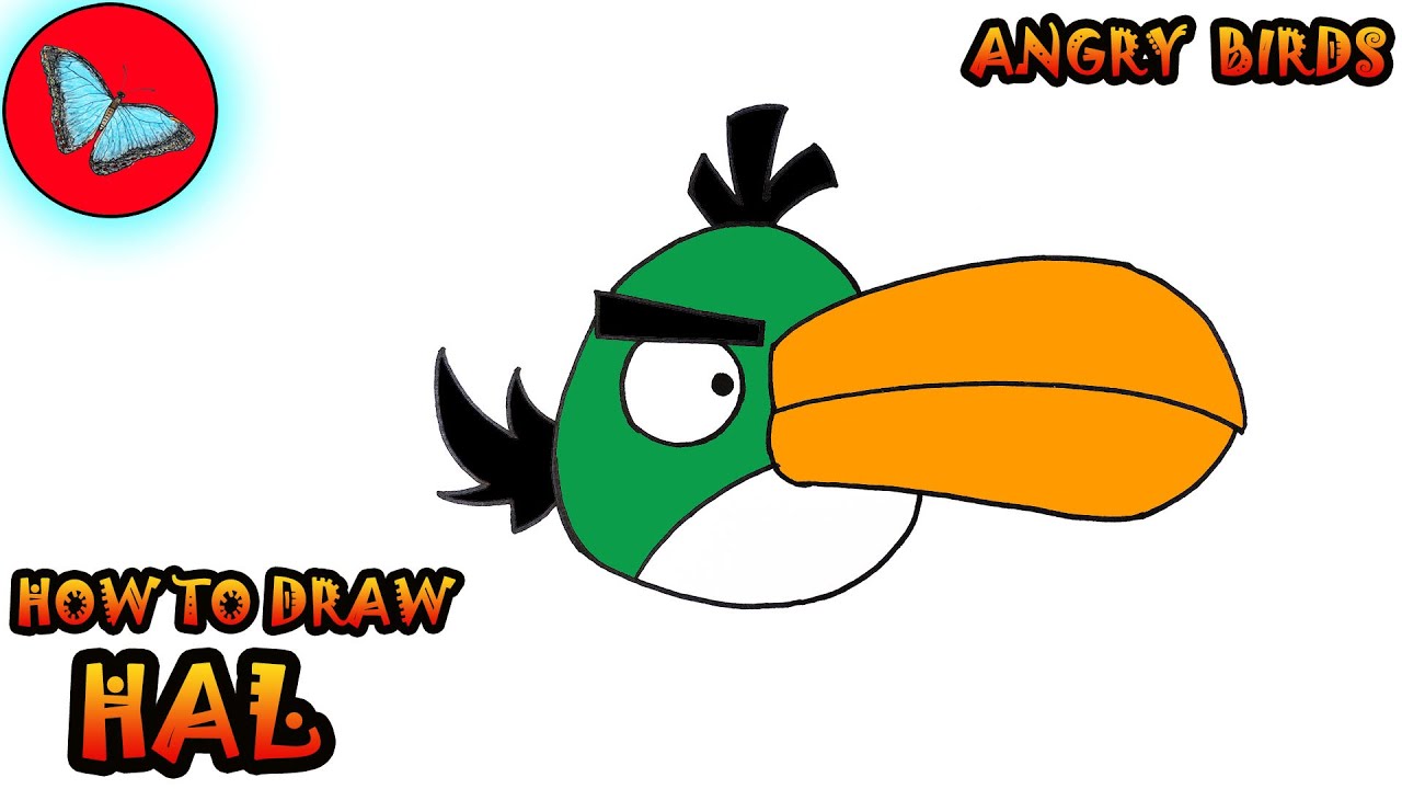 How To Draw Hal From Angry Birds | Drawing Animals