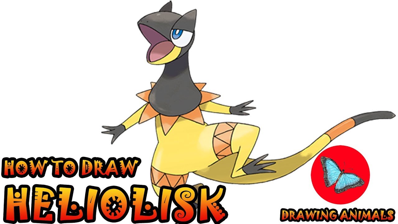 How To Draw Heliolisk Pokemon | Drawing Animals