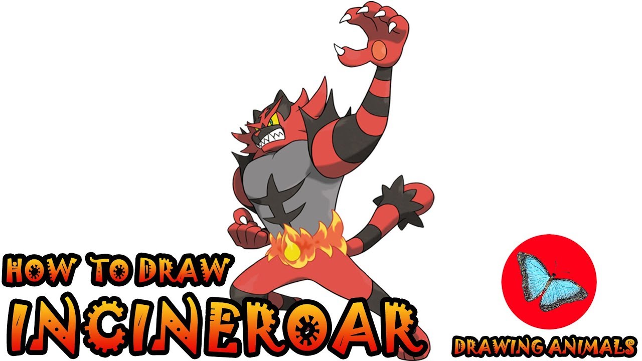How To Draw Incineroar Pokemon | Drawing Animals