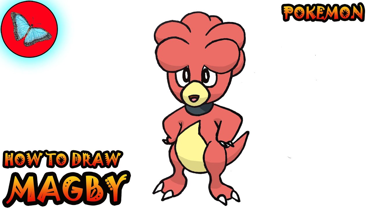How To Draw Magby From Pokemon | Drawing Animals