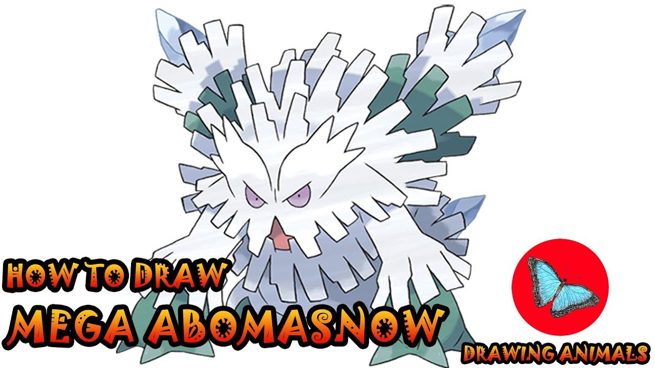 How To Draw Mega Abomasnow Pokemon | Drawing Animals