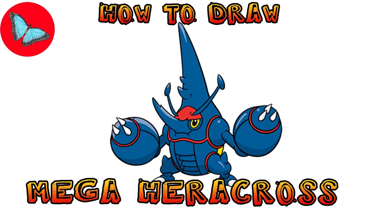 How To Draw Mega Heracross Pokemon | Drawing Animals