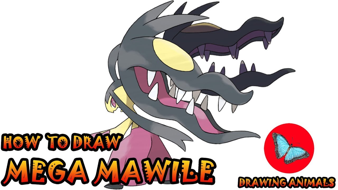 How To Draw Mega Mawile Pokemon | Drawing Animals