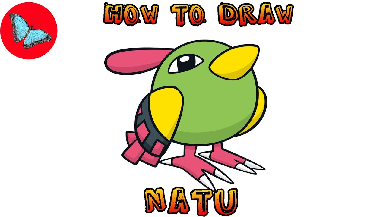 How To Draw Natu Pokemon | Drawing Animals
