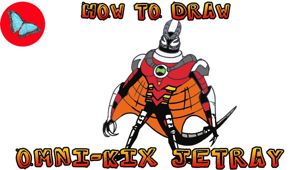How To Draw Omni-Kix Jetray From Ben 10 | Drawing Animals