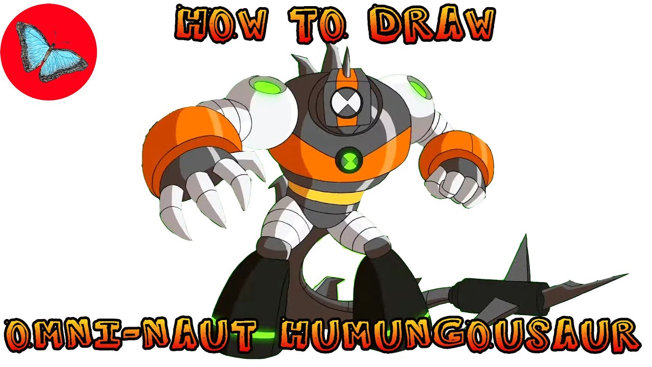 How To Draw Omni-Naut Humungousaur From Ben 10 | Drawing Animals
