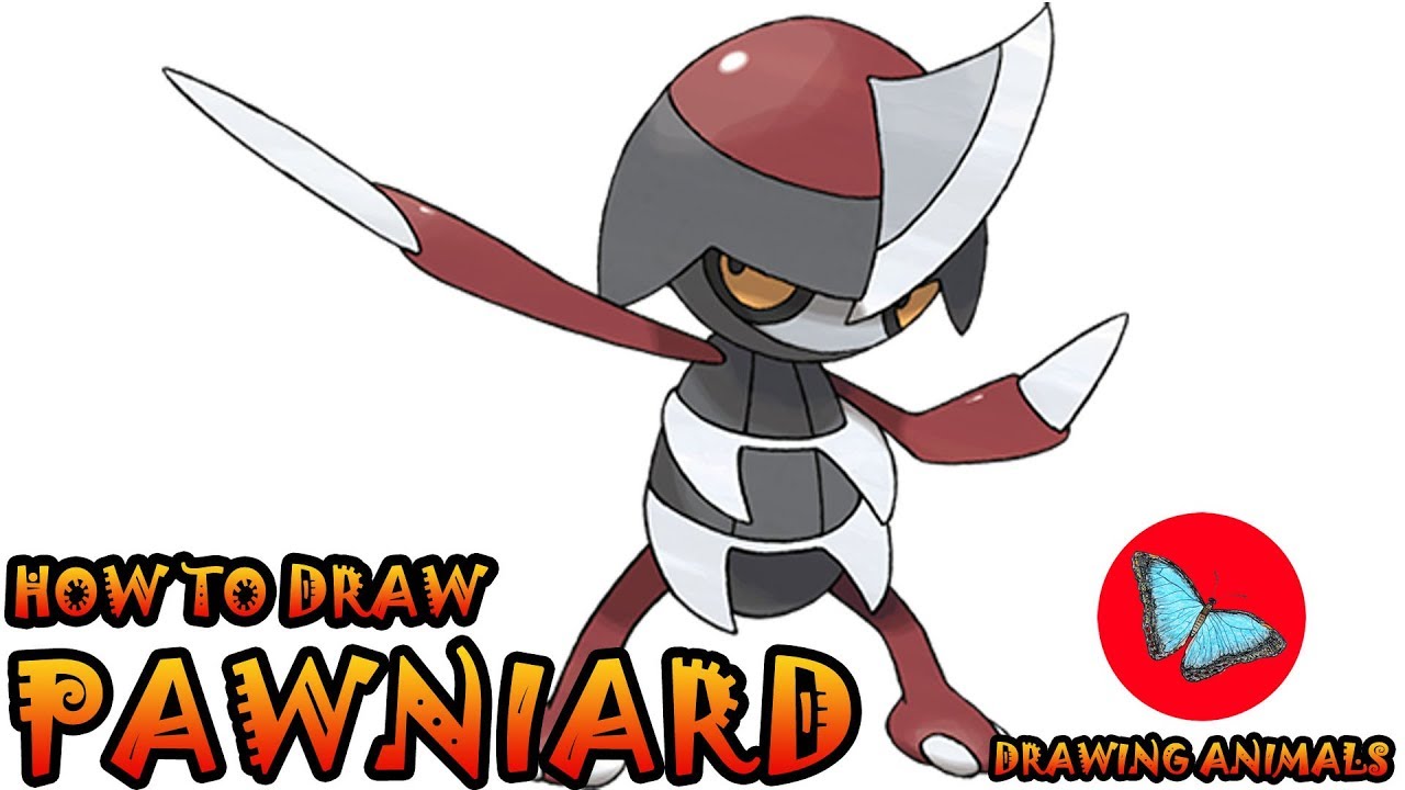 How To Draw Pawniard Pokemon | Drawing Animals