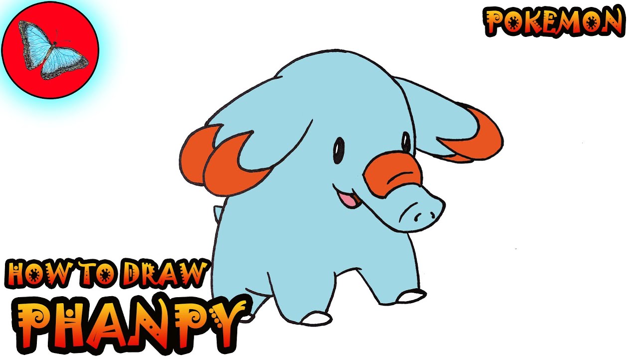 How To Draw Phanpy From Pokemon | Drawing Animals