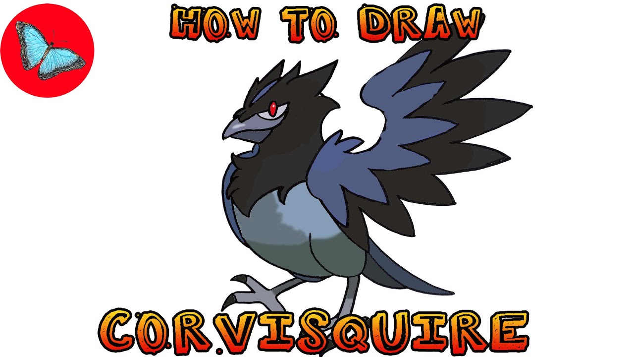 How To Draw Pokemon - Corvisquire | Drawing Animals
