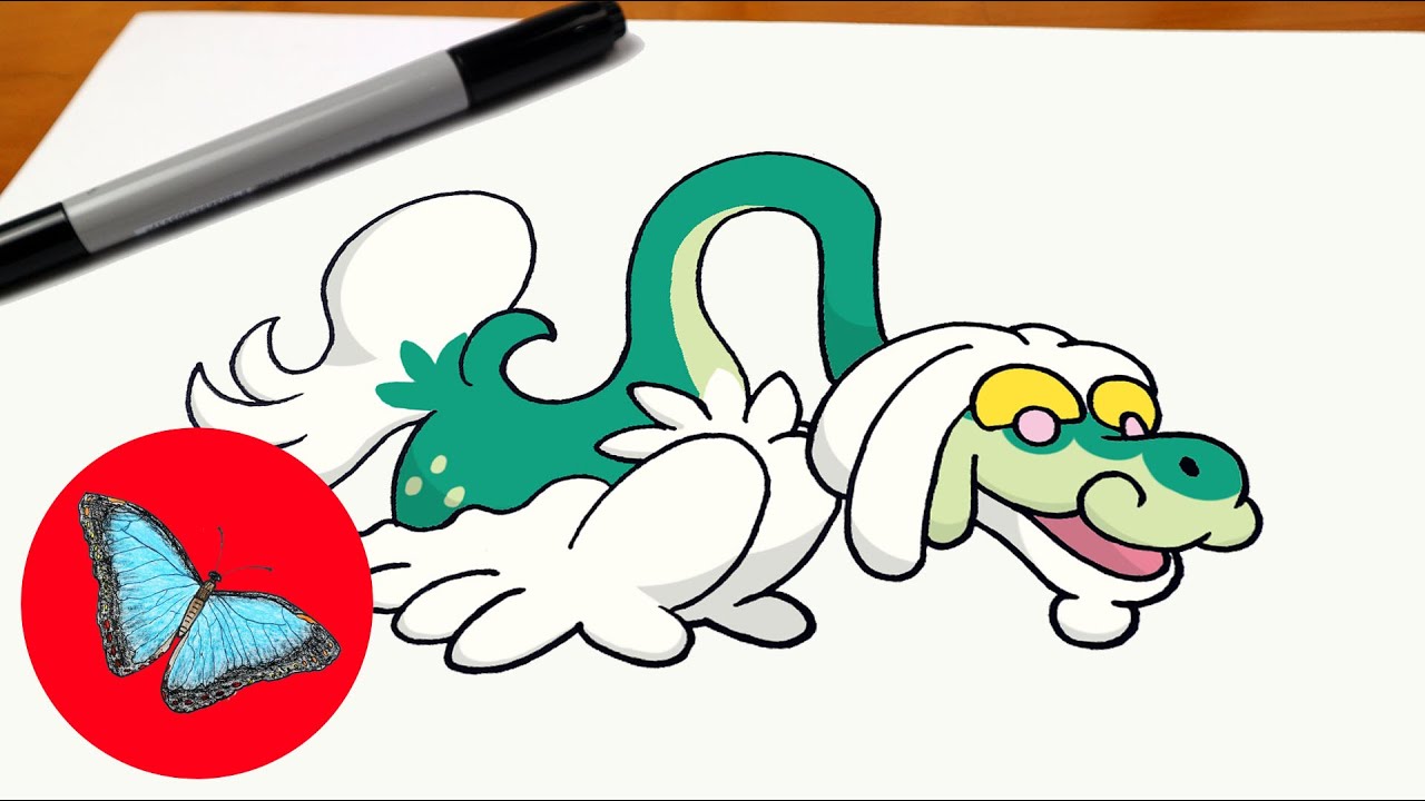How To Draw Pokemon - Drampa Easy Step by Step