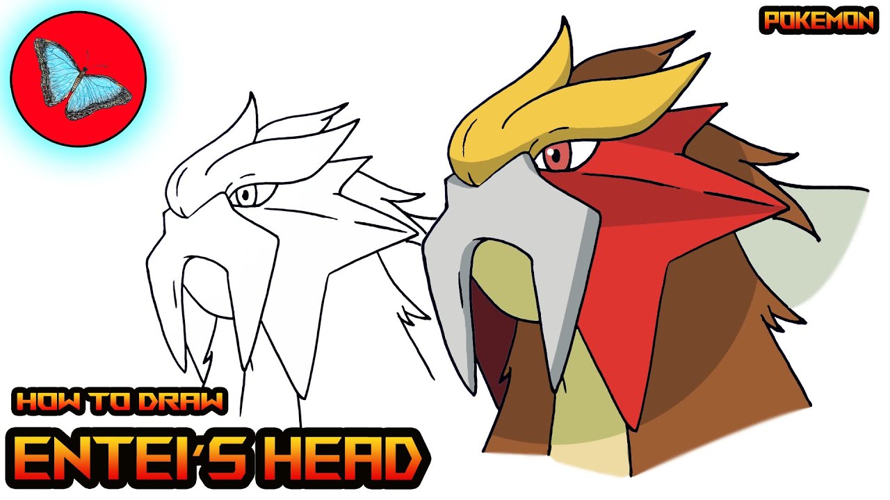 How To Draw Pokemon - Entei's Head
