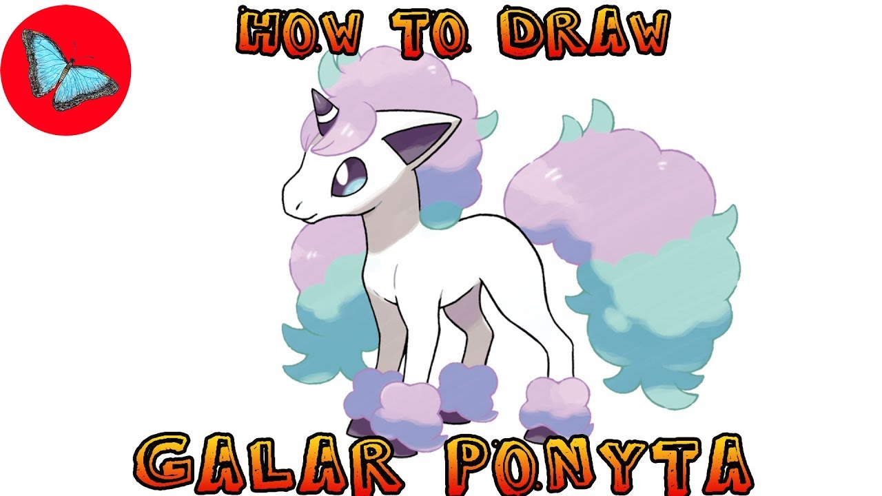 How To Draw Pokemon - Galar Ponyta | Drawing Animals