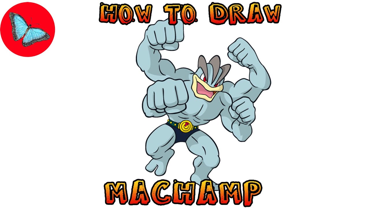 How To Draw Pokemon - Machamp | Drawing Animals
