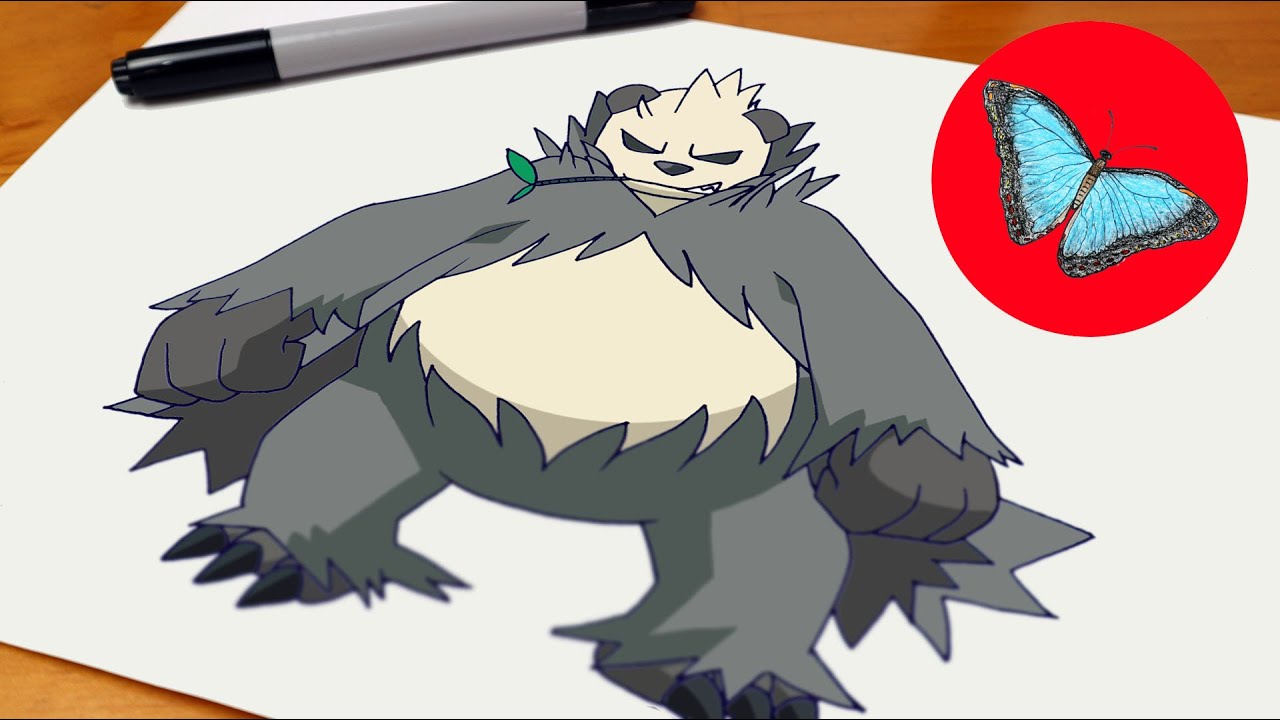 How To Draw Pokemon - Pangoro Easy Step by Step