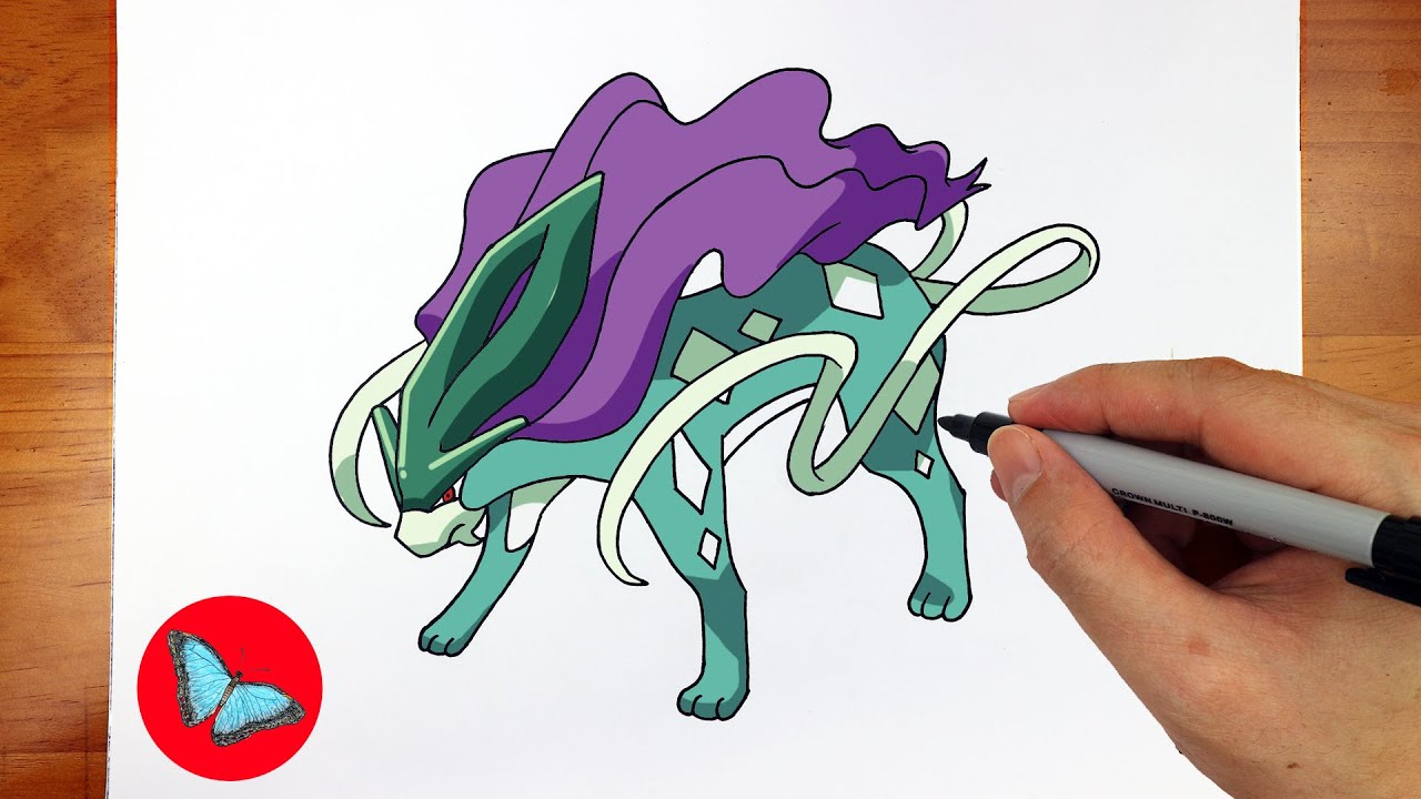 How To Draw Pokemon - Suicune Easy Step by Step
