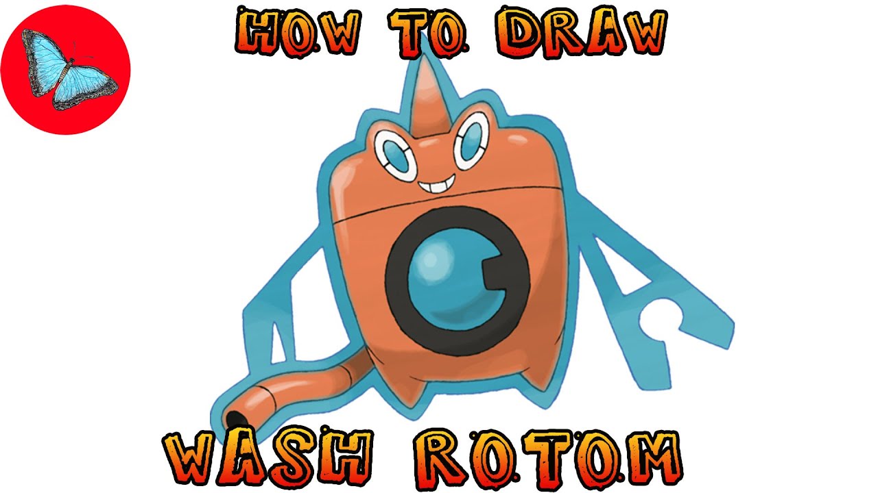 How To Draw Pokemon - Wash Rotom | Drawing Animals