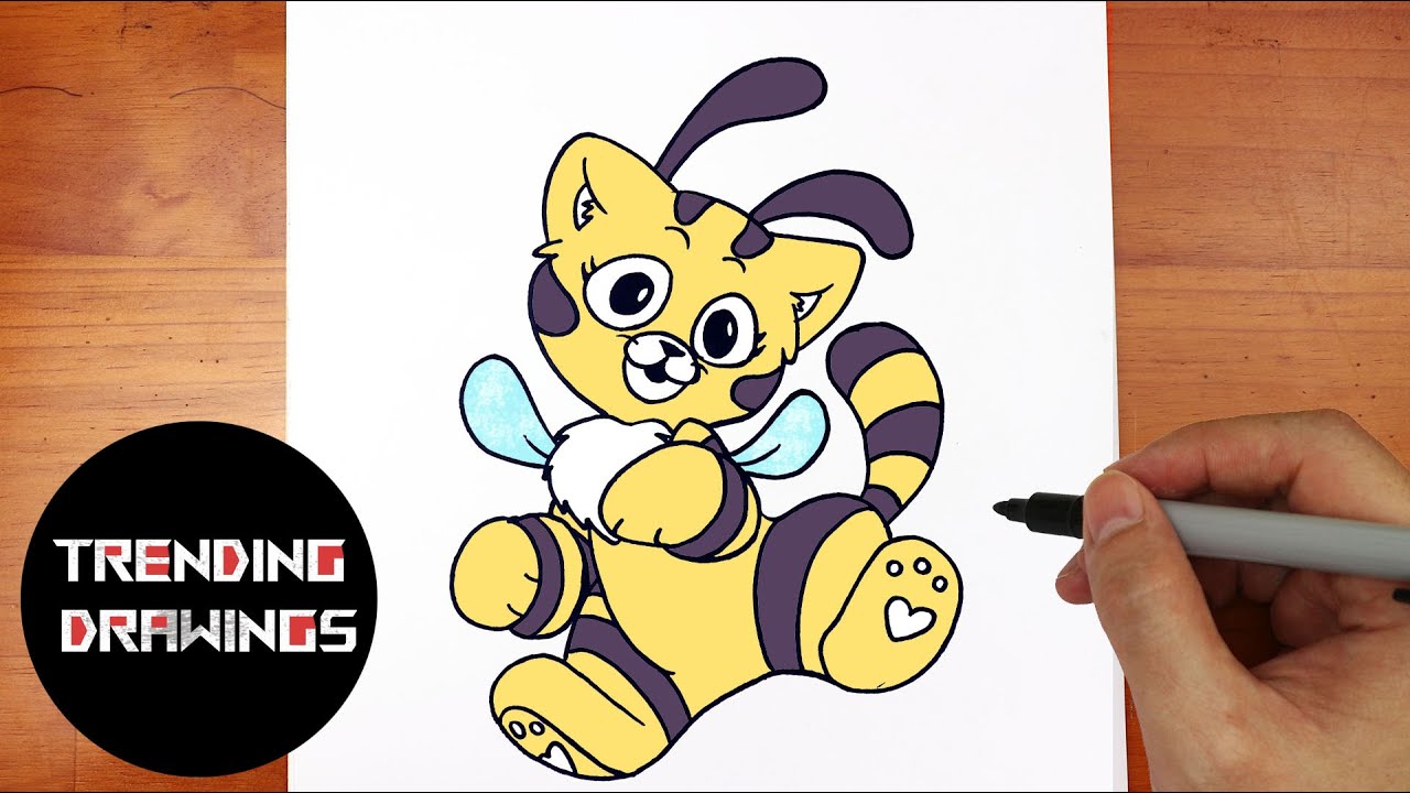 How To Draw Poppy Playtime Character - Cat Bee Step by Step