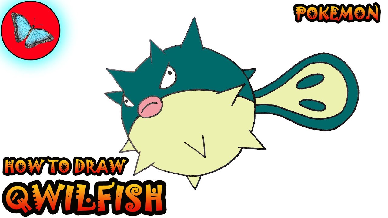 How To Draw Qwilfish From Pokemon | Drawing Animals