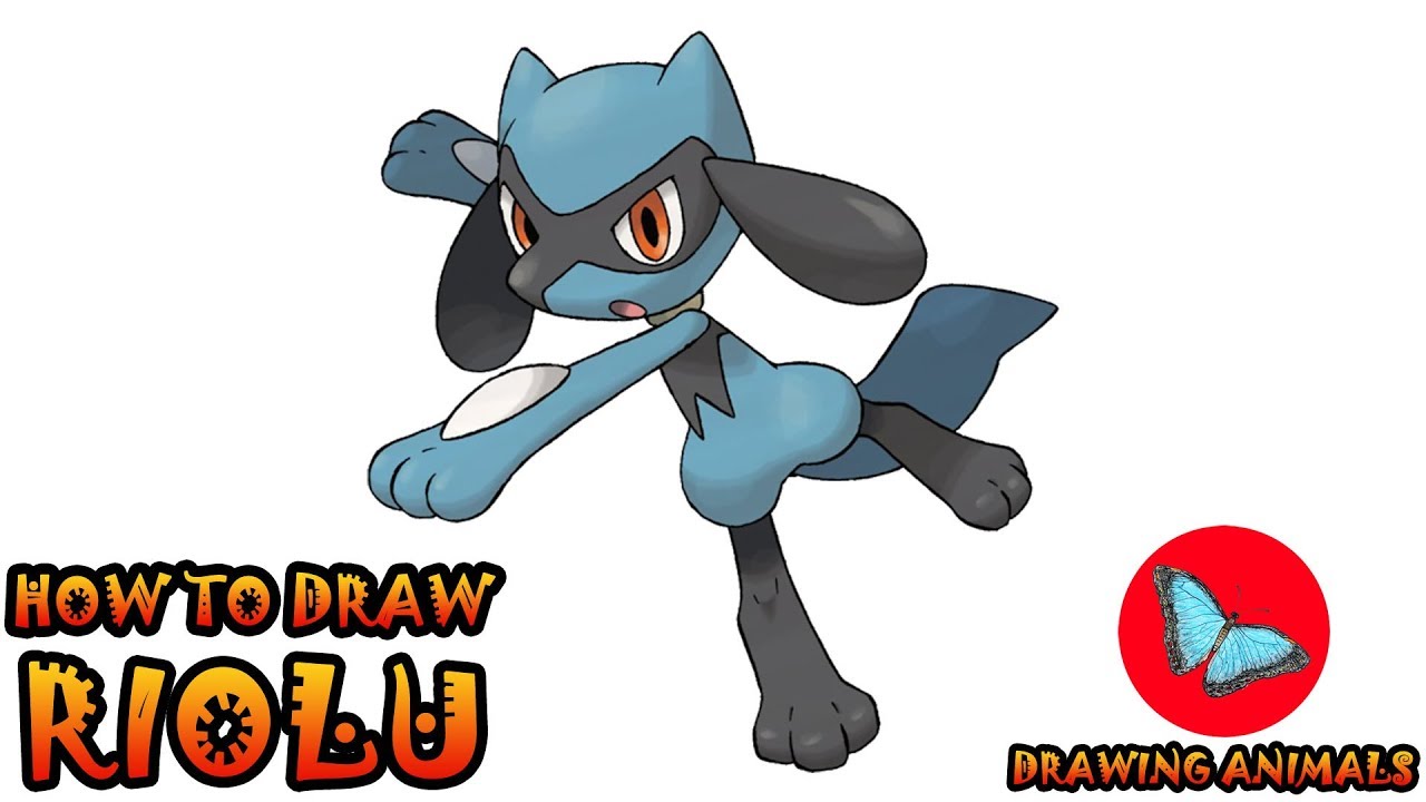 How To Draw Riolu Pokemon | Drawing Animals