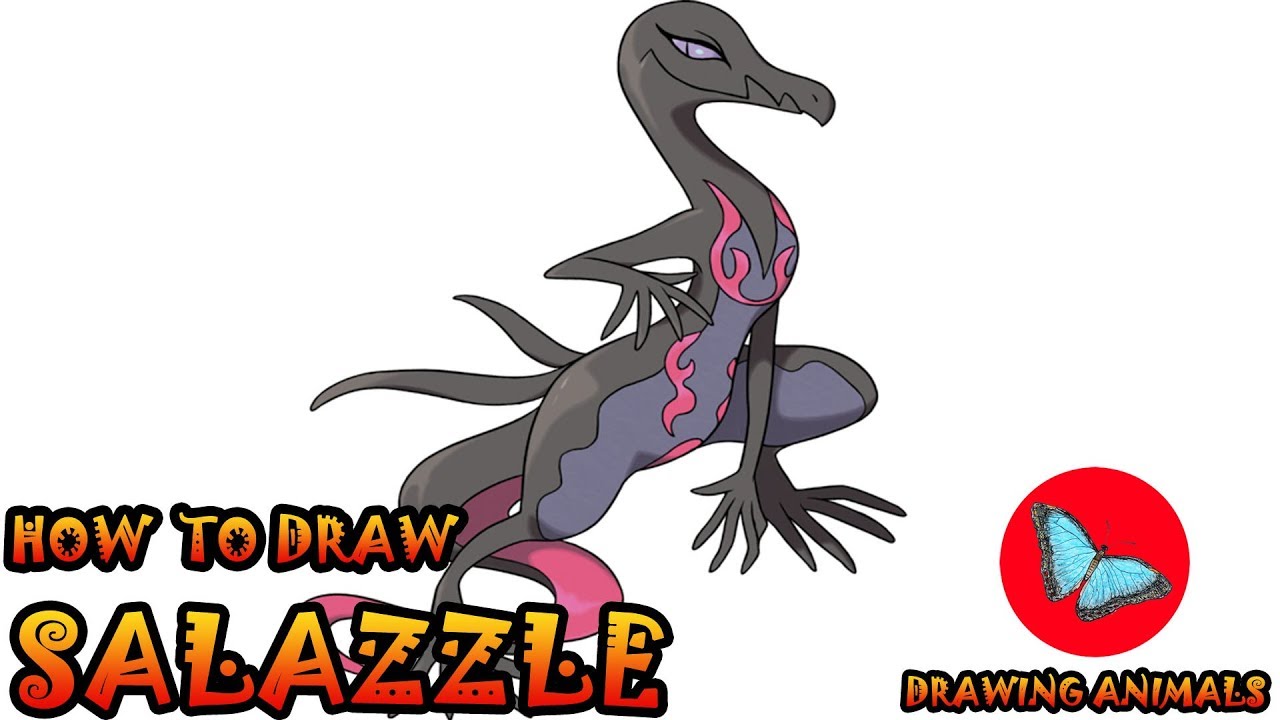 How To Draw Salazzle Pokemon | Drawing Animals