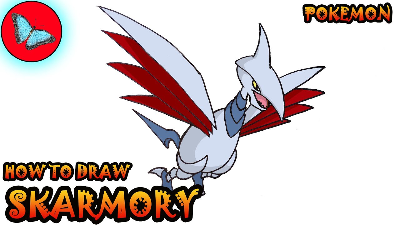 How To Draw Skarmory From Pokemon | Drawing Animals