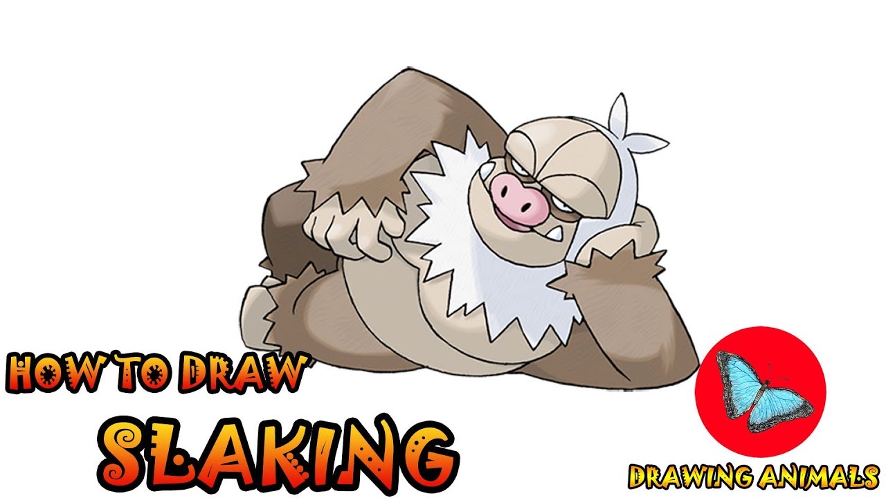 How To Draw Slaking Pokemon | Coloring and Drawing For Kids