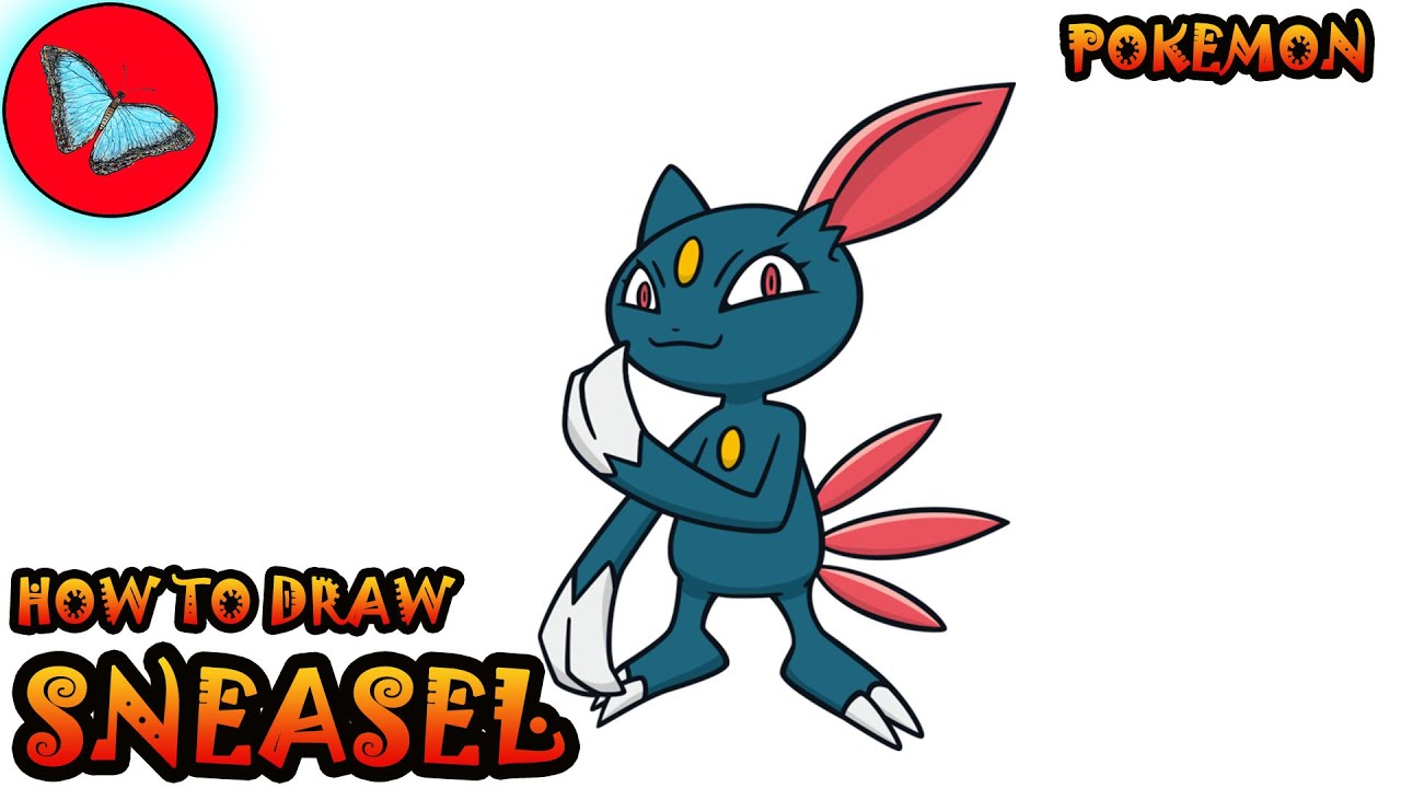 How To Draw Sneasel From Pokemon | Drawing Animals