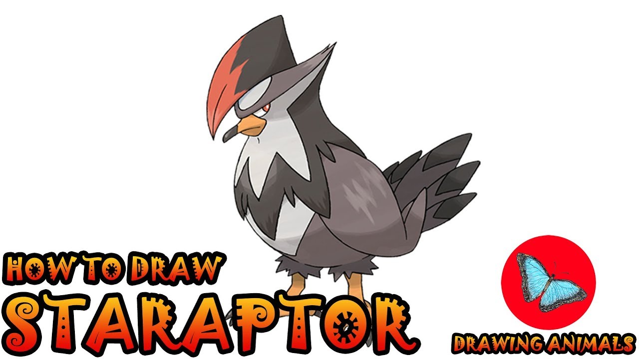 How To Draw Staraptor Pokemon | Coloring and Drawing For Kids