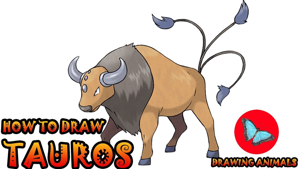 How To Draw Tauros Pokemon | Drawing Animals