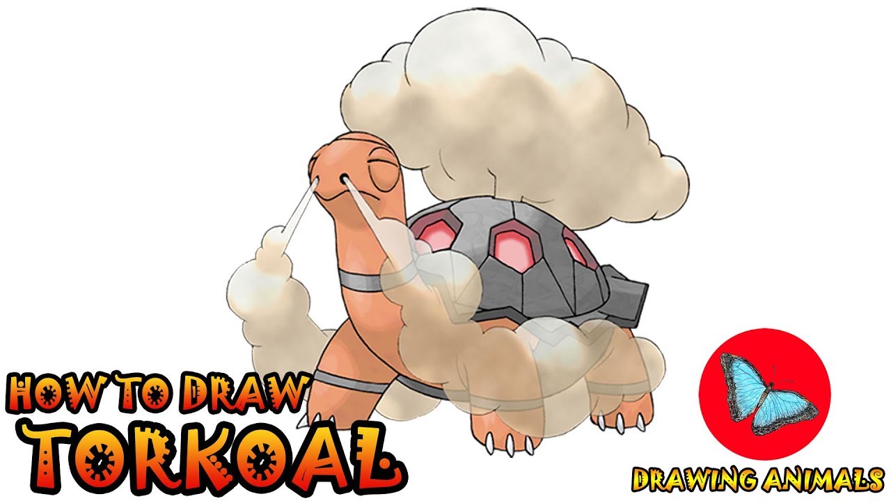 How To Draw Torkoal Pokemon | Coloring and Drawing For Kids