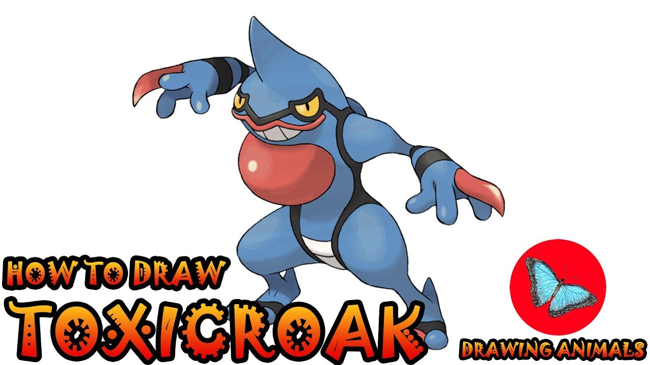 How To Draw Toxicroak Pokemon | Drawing Animals