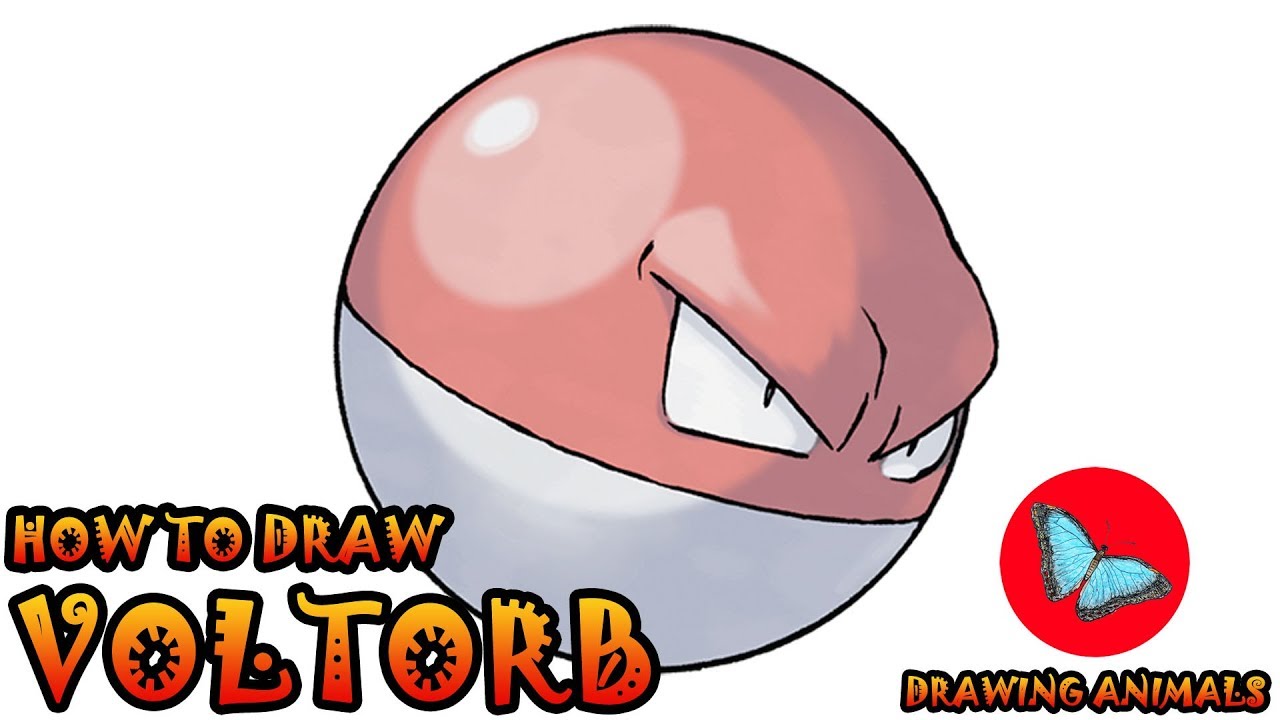 How To Draw Voltorb Pokemon | Drawing Animals