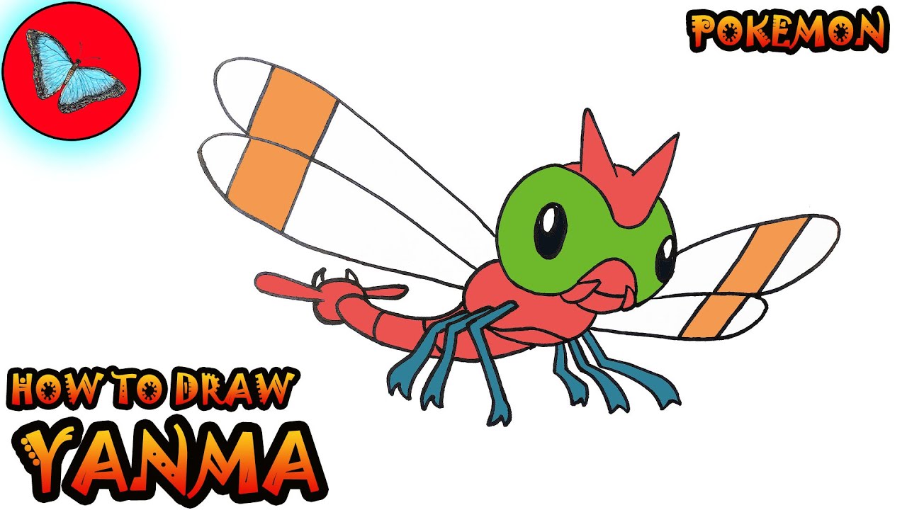 How To Draw Yanma From Pokemon | Drawing Animals