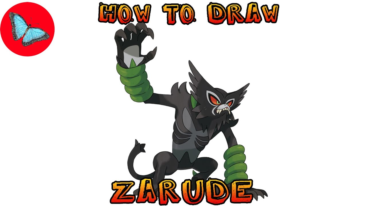 How To Draw Zarude Pokemon | Drawing Animals