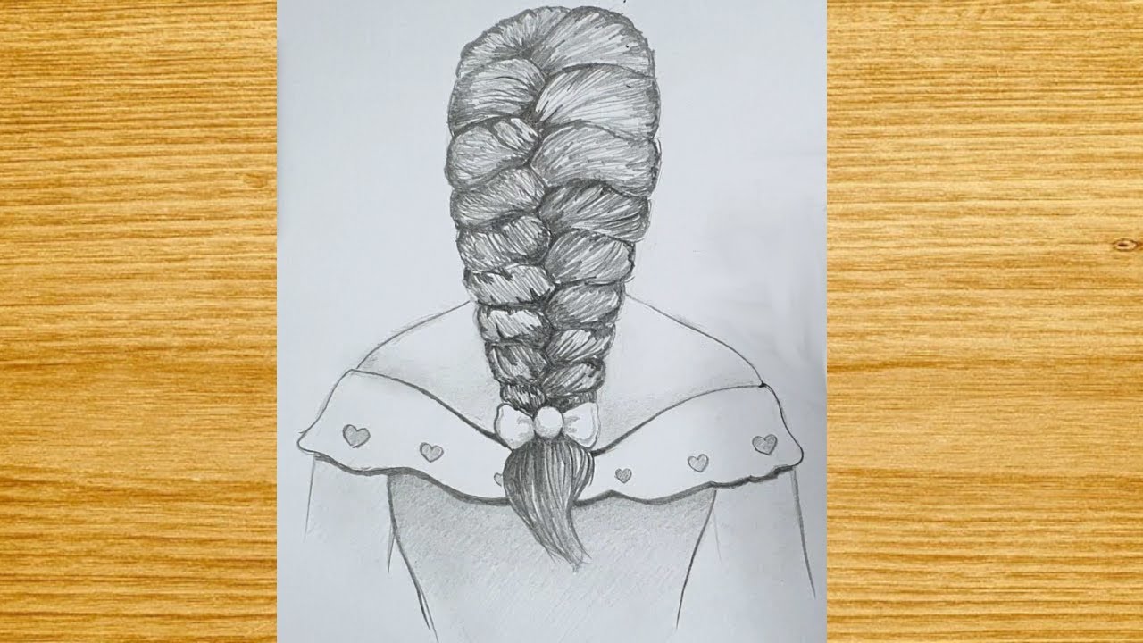 How to Draw  BRAIDS / Easy way to draw Hair - Happy Drawings