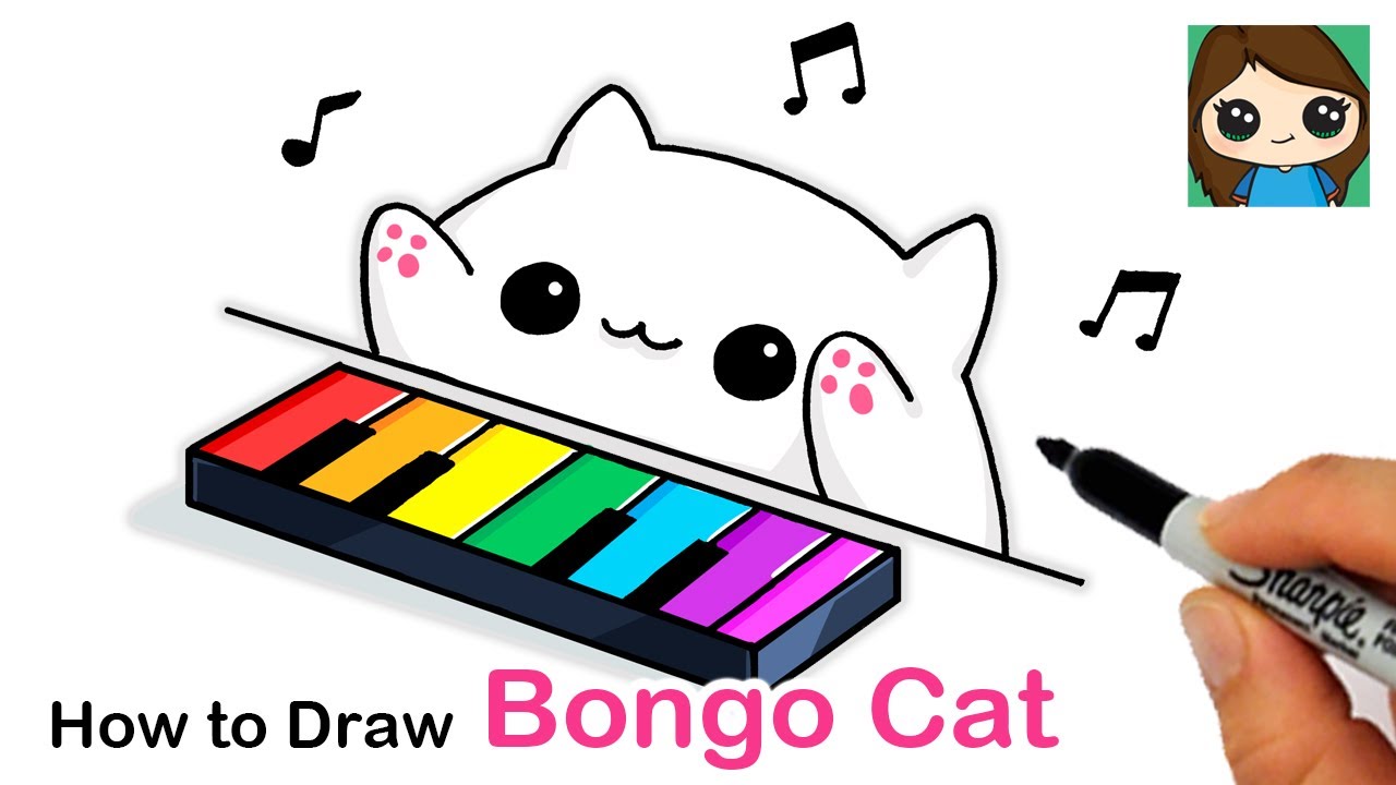 How to Draw Bongo Cat