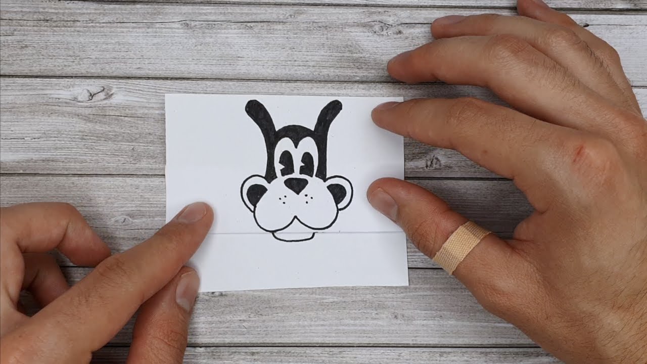 How to Draw Boris from Ink Machine - Folding Surprise Card - AMAZING PAPER CRAFT for FANS