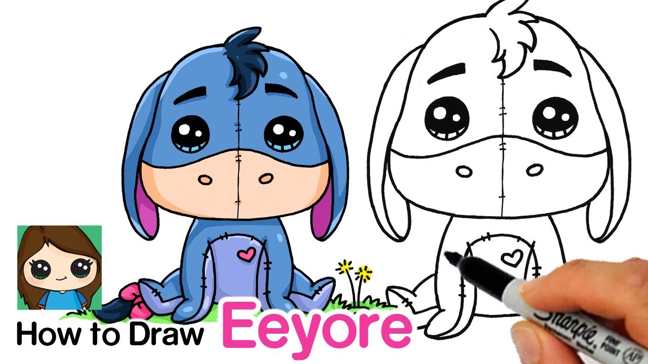 How to Draw Eeyore | Winnie the Pooh