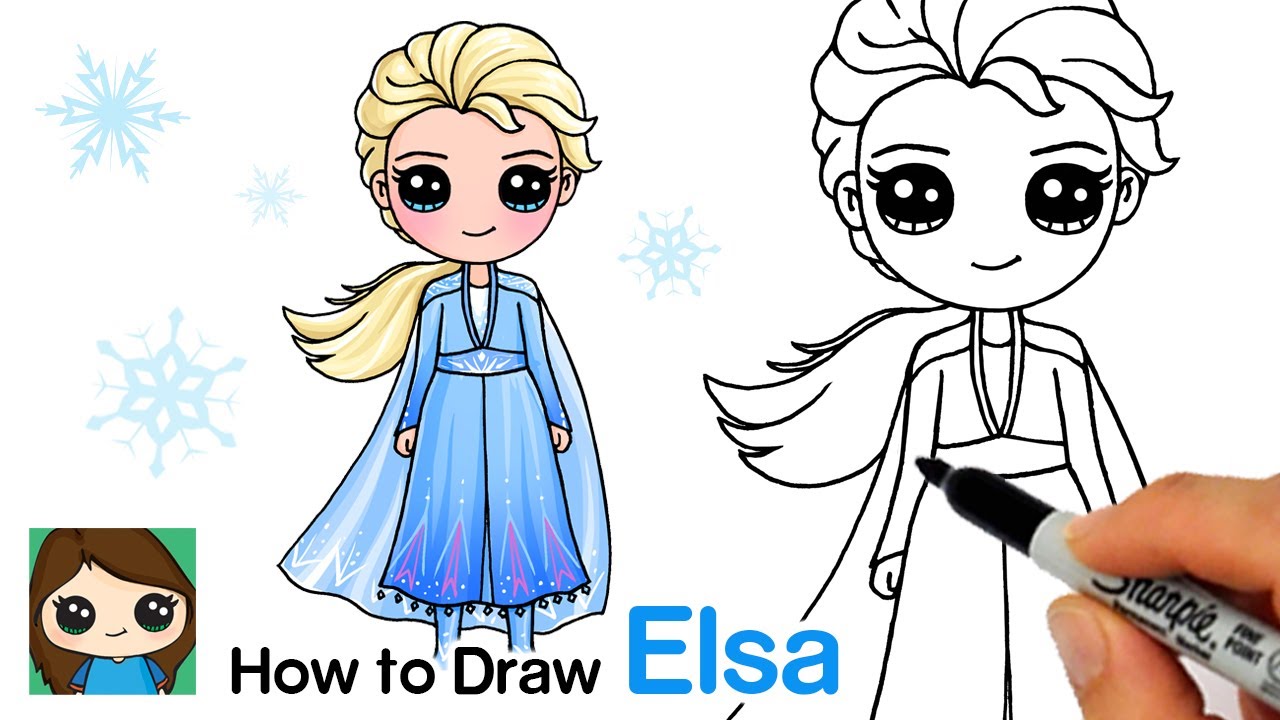 How to Draw Elsa | Disney Frozen 2