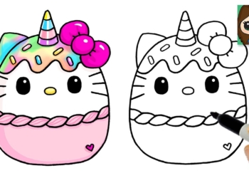 How to Draw Hello Kitty Unicorn Sweets | Squishmallows