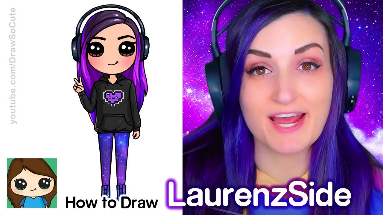 How to Draw LaurenzSide Famous YouTube Gamer
