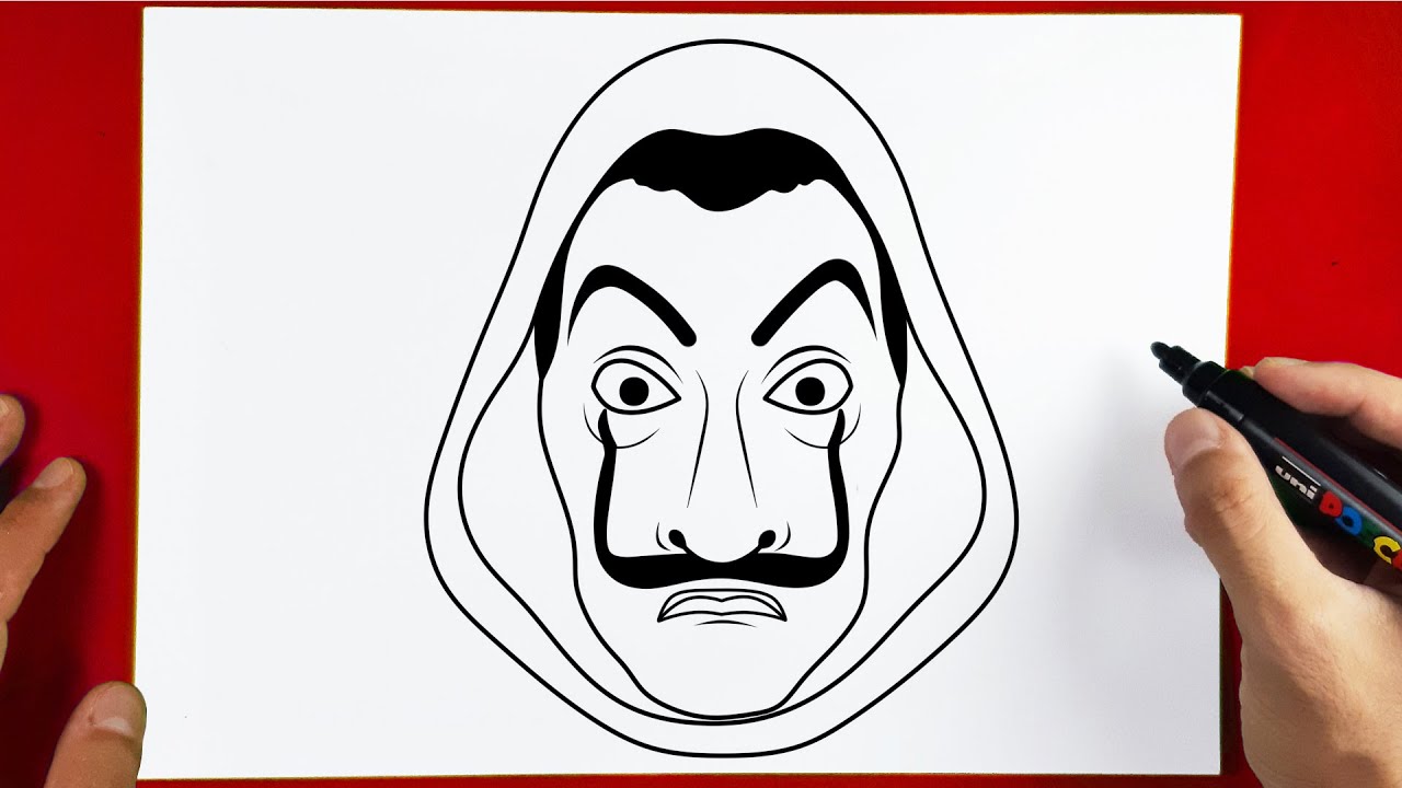 How to Draw MASK From La Casa de Papel
