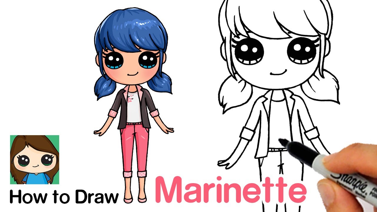How to Draw Miraculous LadyBug Marinette Dupain-Cheng