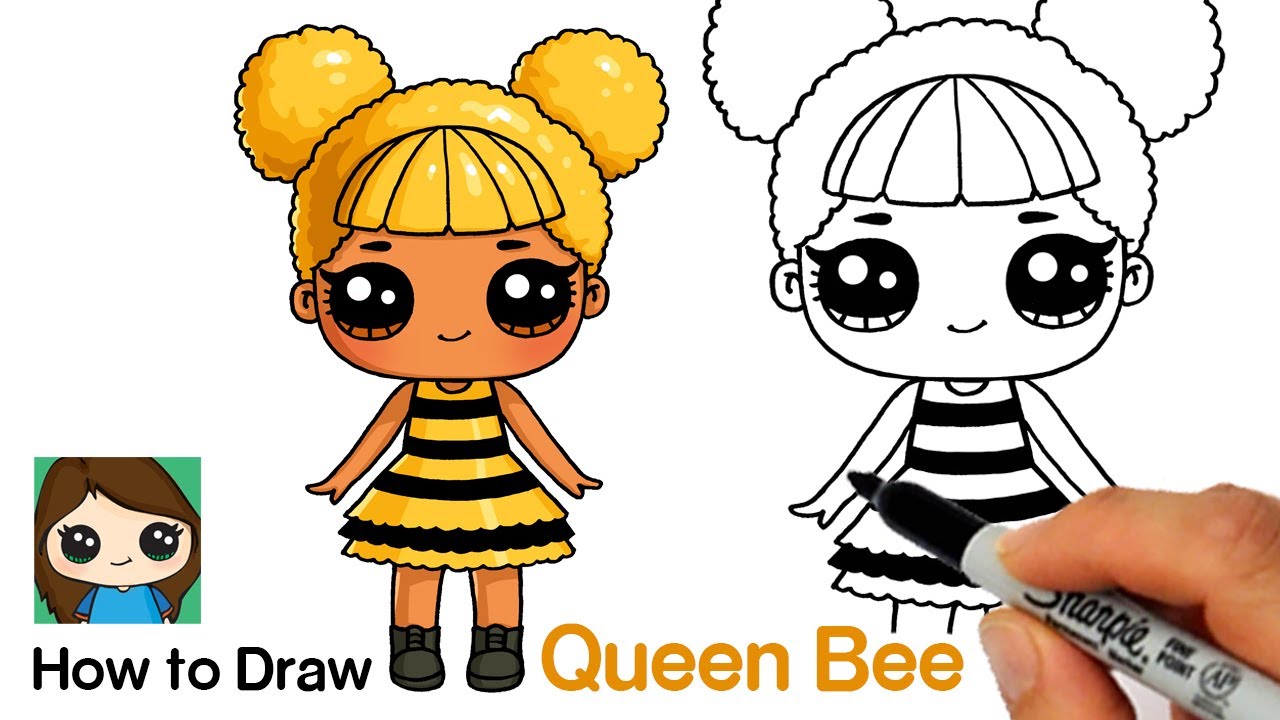 How to Draw Queen Bee  LOL Surprise Doll
