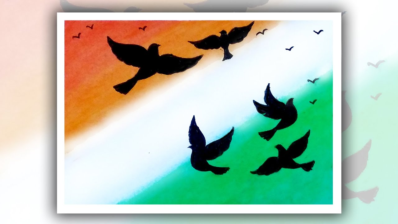 How to Draw Republic day of India, Easy Oil pastel drawing for beginners
