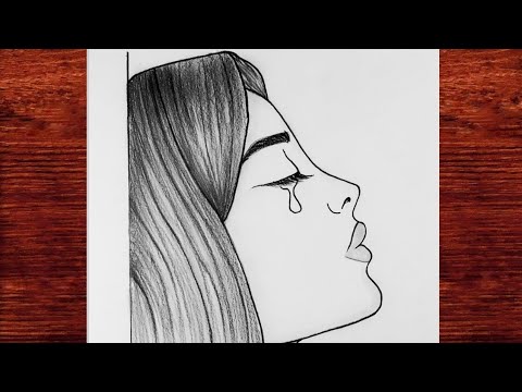 How to Draw Sad Girl Easy Turorial / Easy Sketch Art / Girl Draw / M.A Drawings