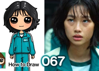 How to Draw Squid Game Player 067 Sae-Byeok